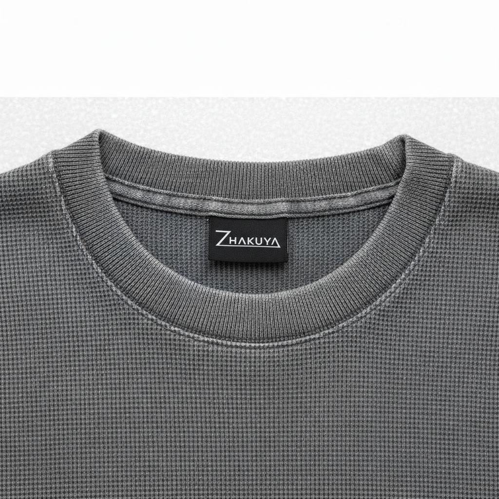 Acidwash Waffle Collar — Zhakuya Dark Label