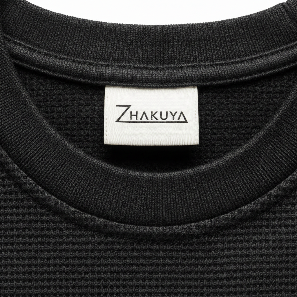 Black Waffle Knit Collar — Zhakuya Light Label