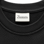 Black Waffle Knit Collar — Zhakuya Light Label
