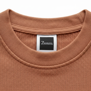 Brown Waffle Collar — Zhakuya Logo Label
