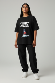 Female - Black Waffle Boxy