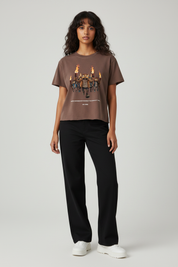Female front view raw hem