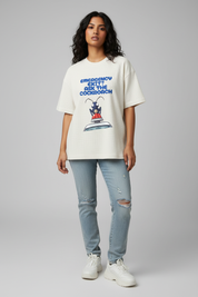 Female - Off-White Waffle Boxy