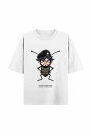 White Oversized Front view T-shirt only