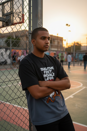Lifestyle basketball court male