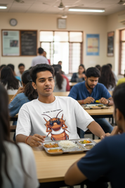 Lifestyle college canteen male
