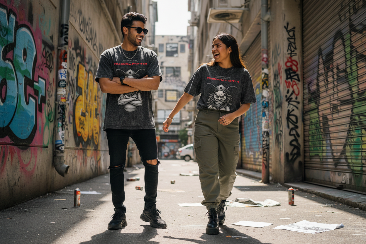 Lifestyle duo street shot
