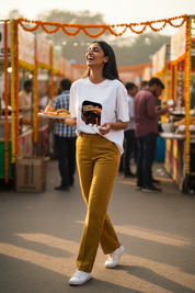 Lifestyle food festival female