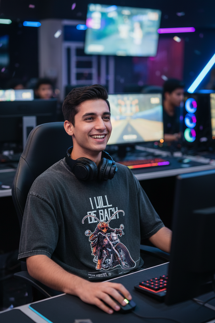 Lifestyle gaming cafe male