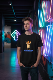 Lifestyle neon gallery male raw hem