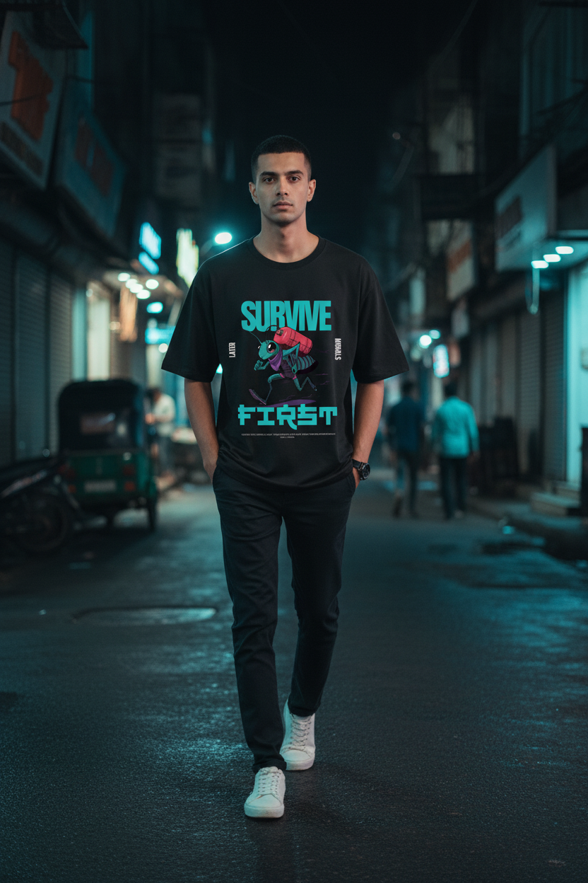 Lifestyle neon street male