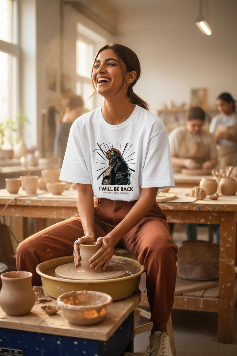 Lifestyle pottery workshop female