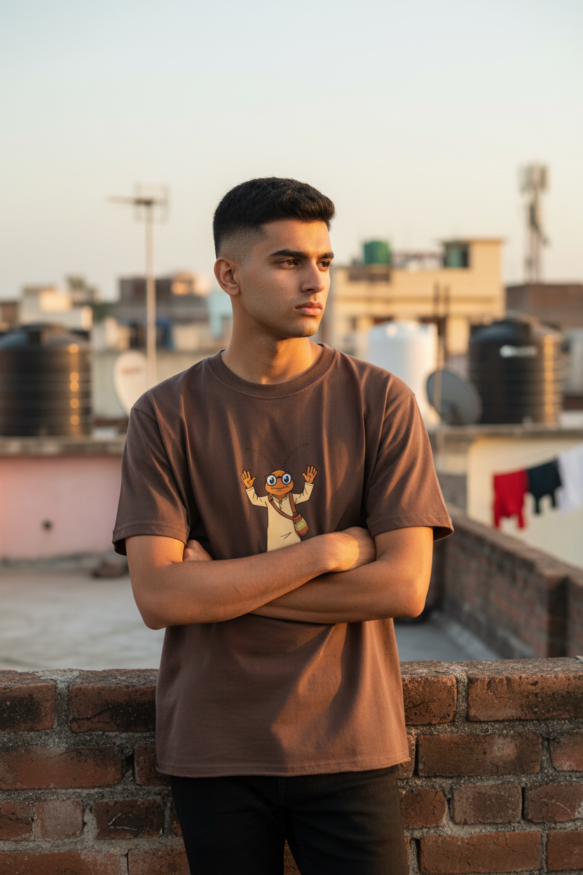 Lifestyle rooftop golden hour male
