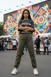 Lifestyle street art festival female