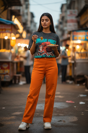 Lifestyle street food female