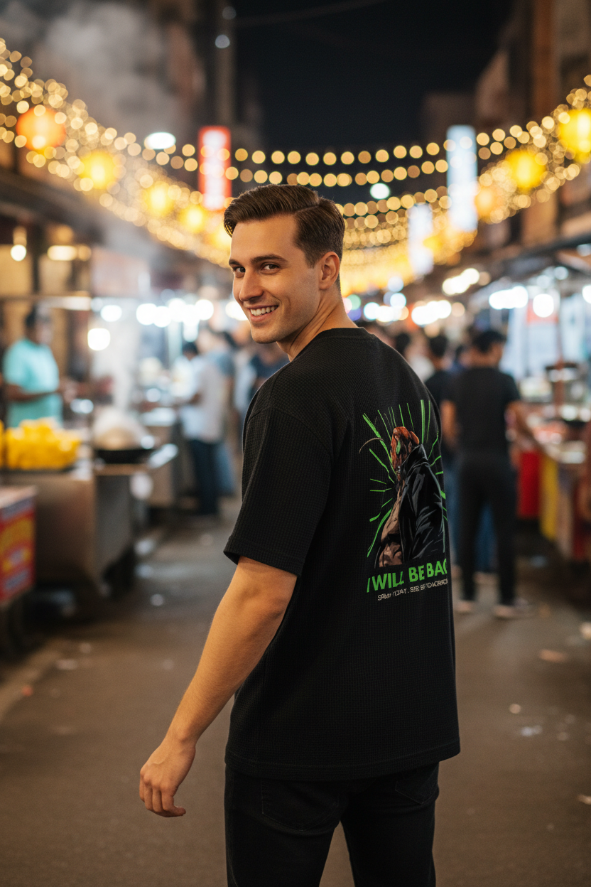Lifestyle street food male back