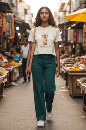 Lifestyle street market female raw hem
