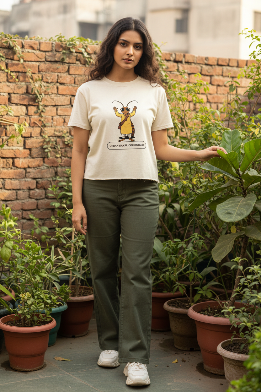 Lifestyle terrace garden female raw hem
