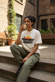 Lifestyle urban courtyard female