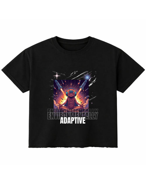 Black Boxy Fit T-shirt Front Design