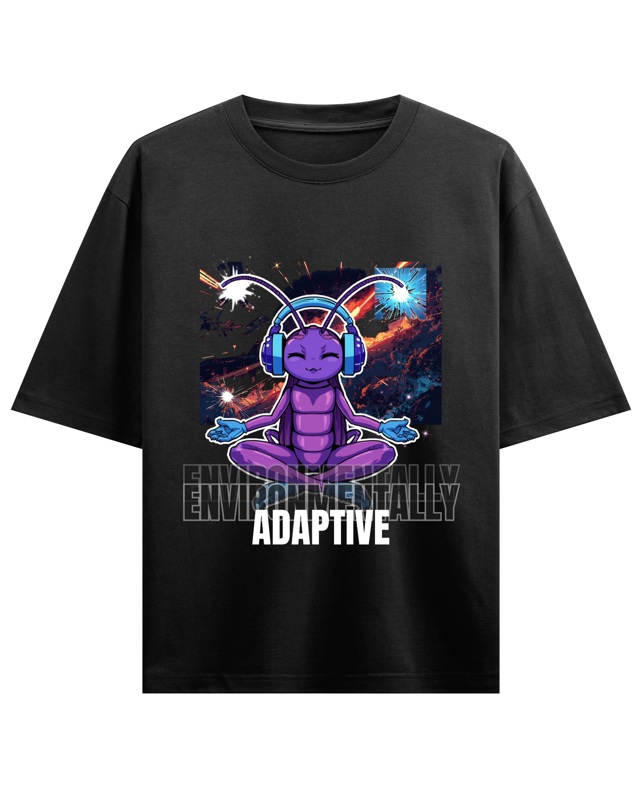 Black Oversized T-shirt Front Design