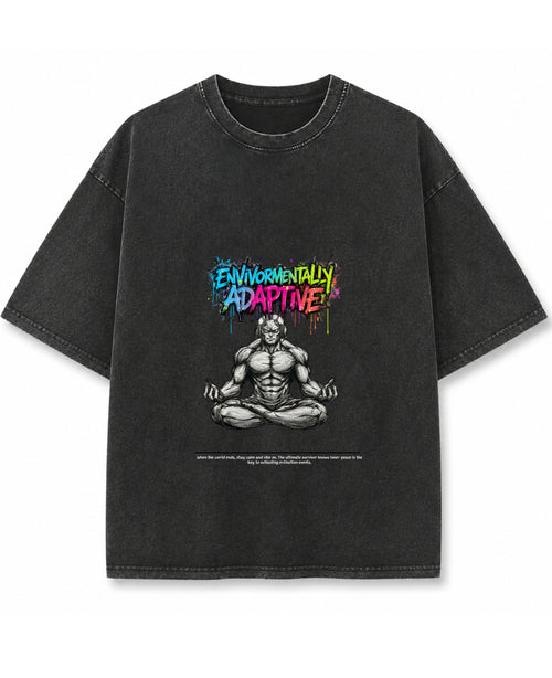 Vintage Fade Wash Oversized T-shirt Front Design