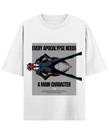 Cockroach Anime - EVERY APOCALYPSE NEEDS A MAIN CHARACTER. (White Oversized T-shirt Front Design)