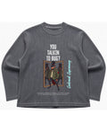 Acidwash waffle knit oversized full-sleeve Front Design
