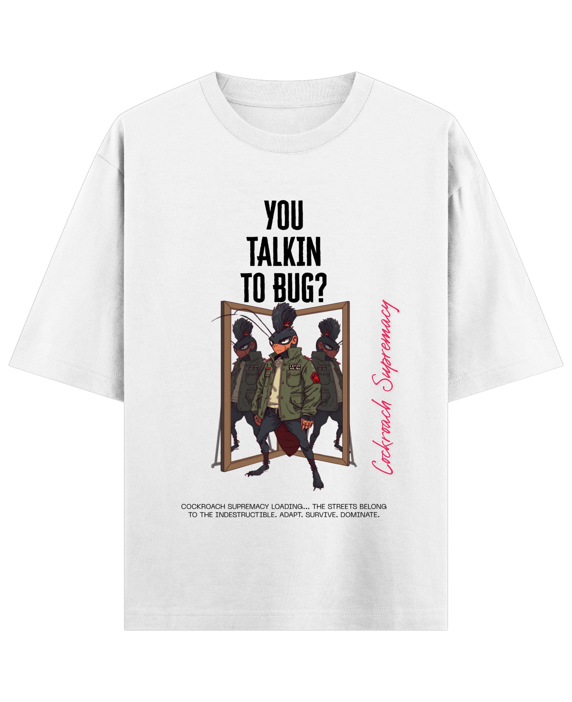 White Oversized T-shirt Front Design