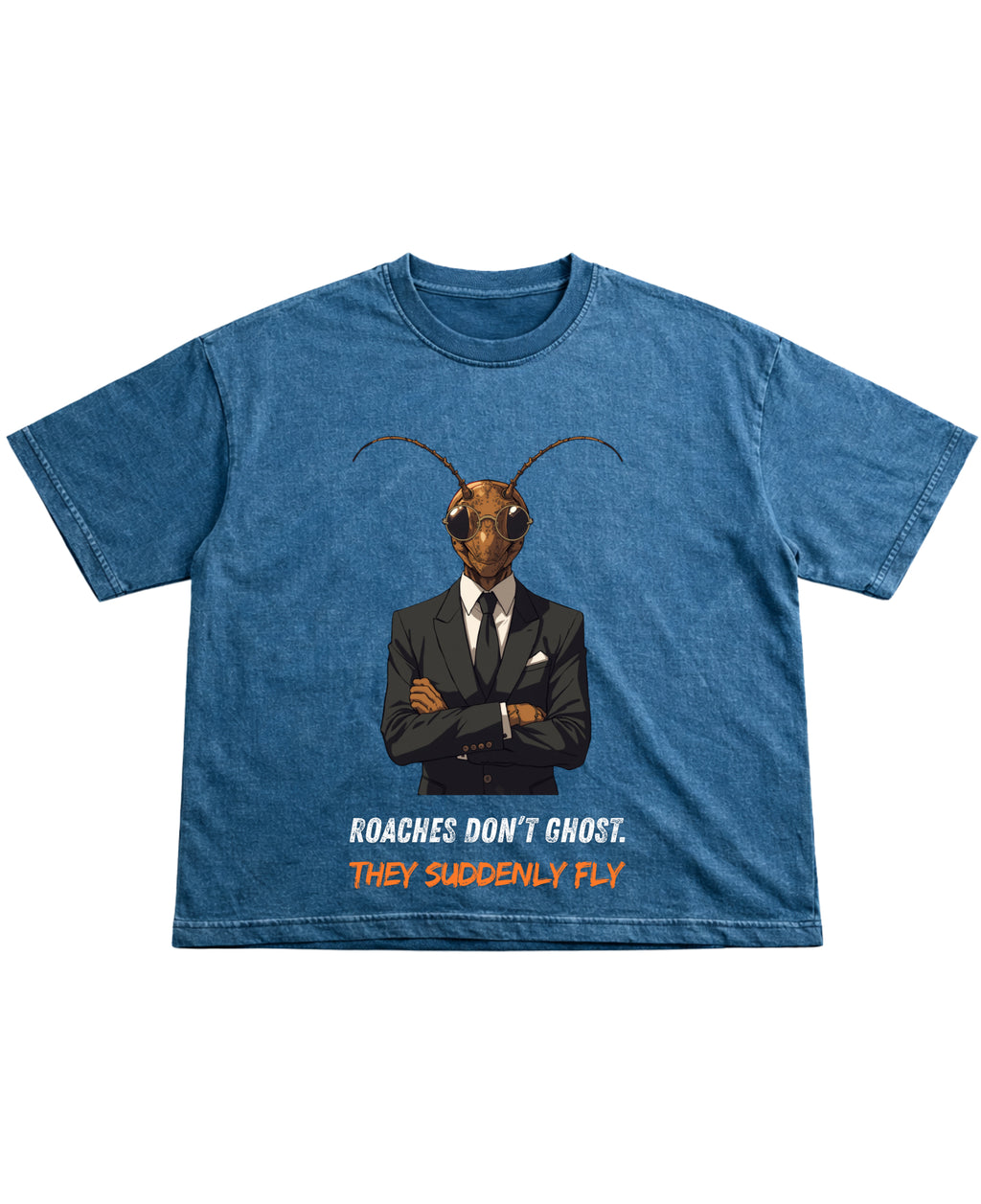 Denim Wash Boxy Fit T-shirt Front Design