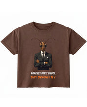 Brown Boxy Fit T-shirt Front Design