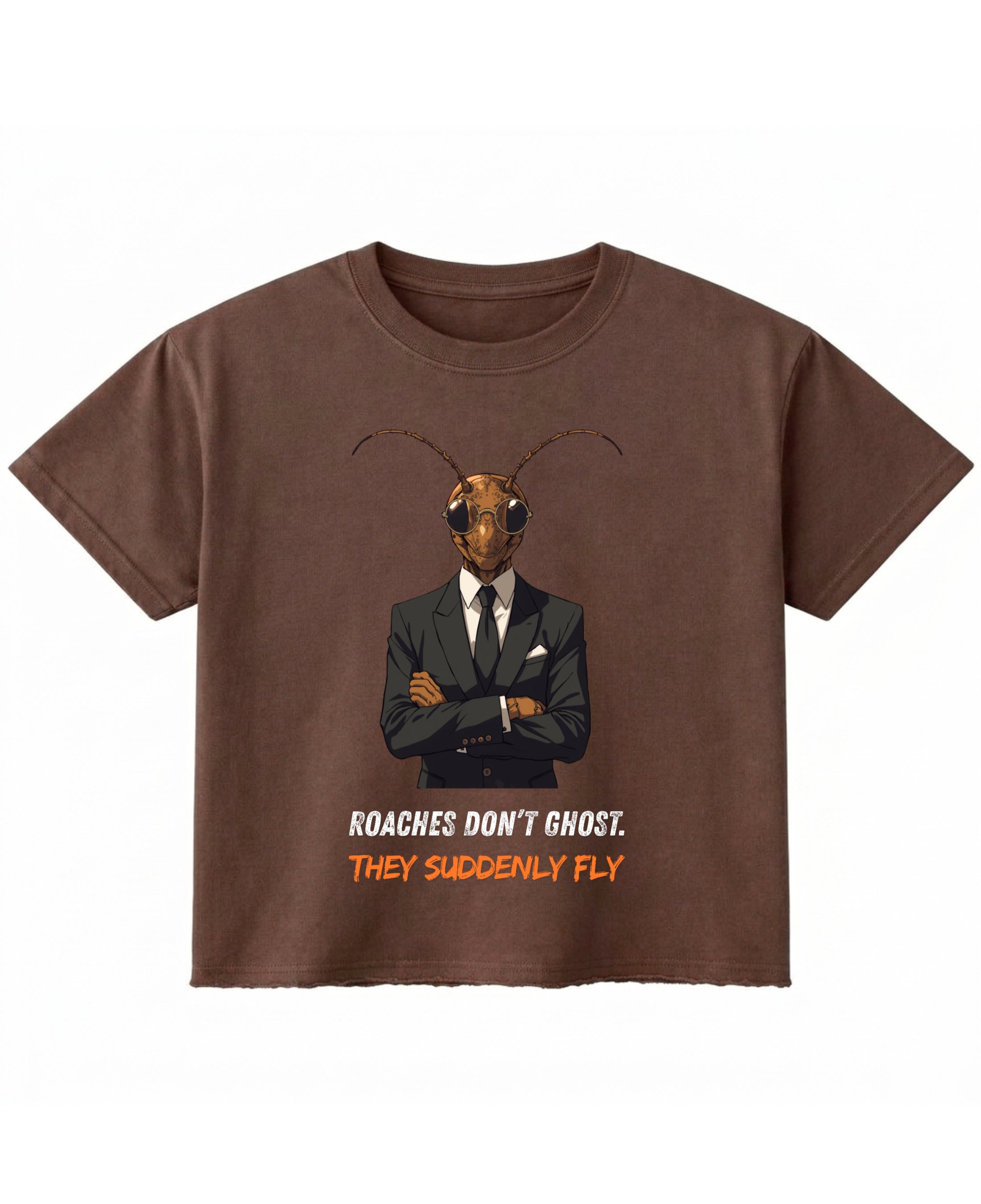 Brown Boxy Fit T-shirt Front Design