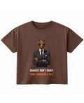 Brown Boxy Fit T-shirt Front Design