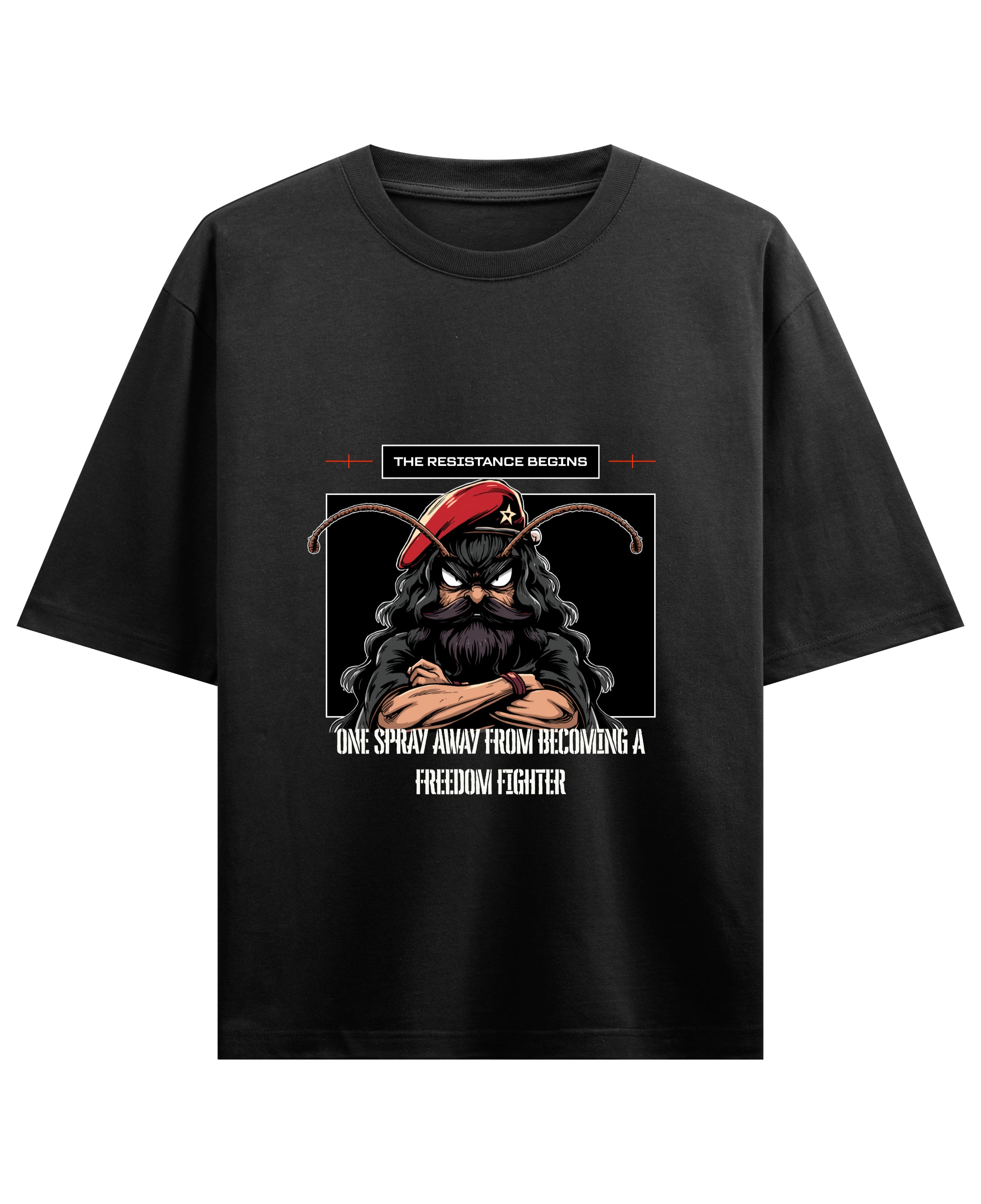 Black Oversized T-shirt Front Design