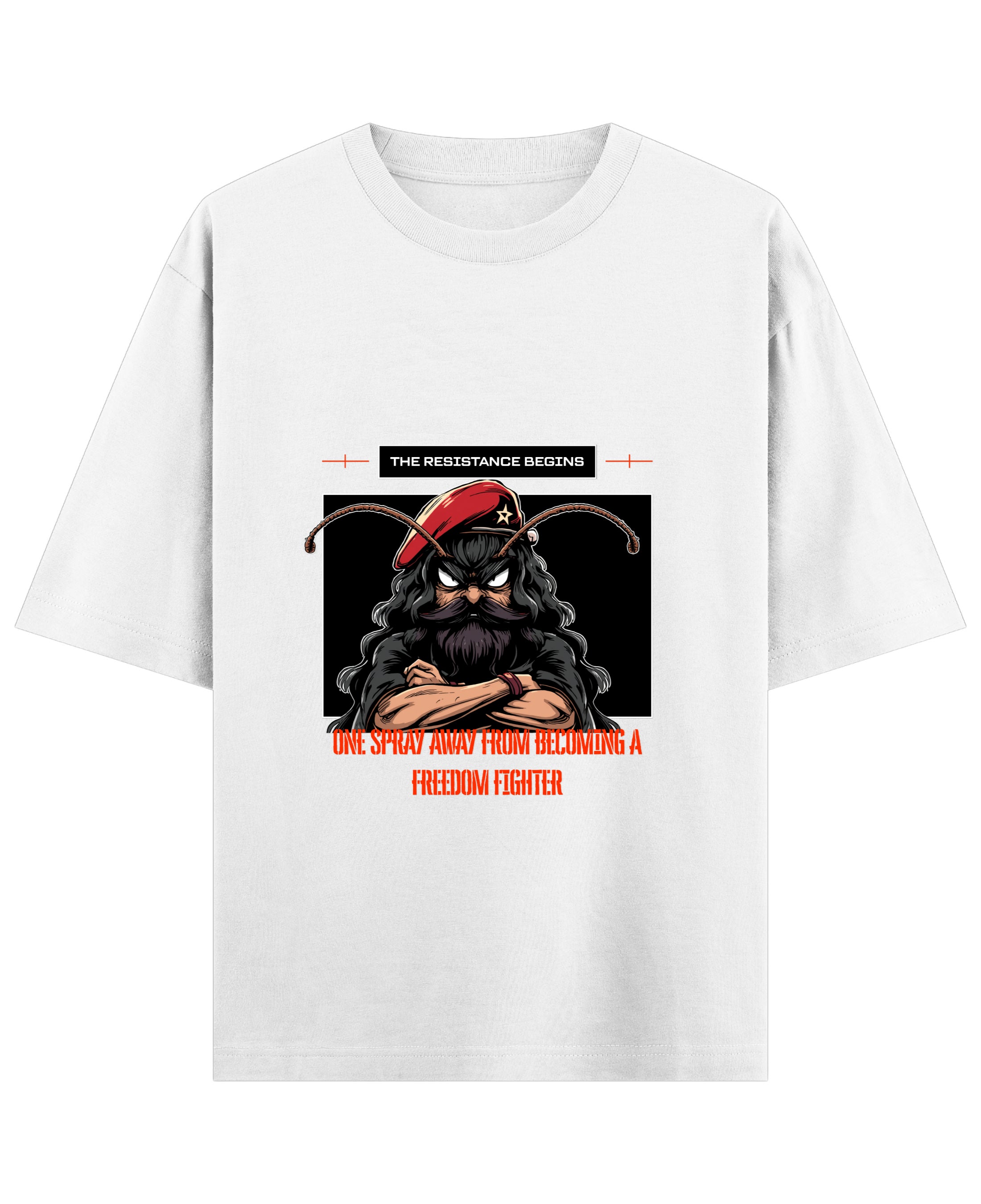 White Oversized T-shirt Front Design