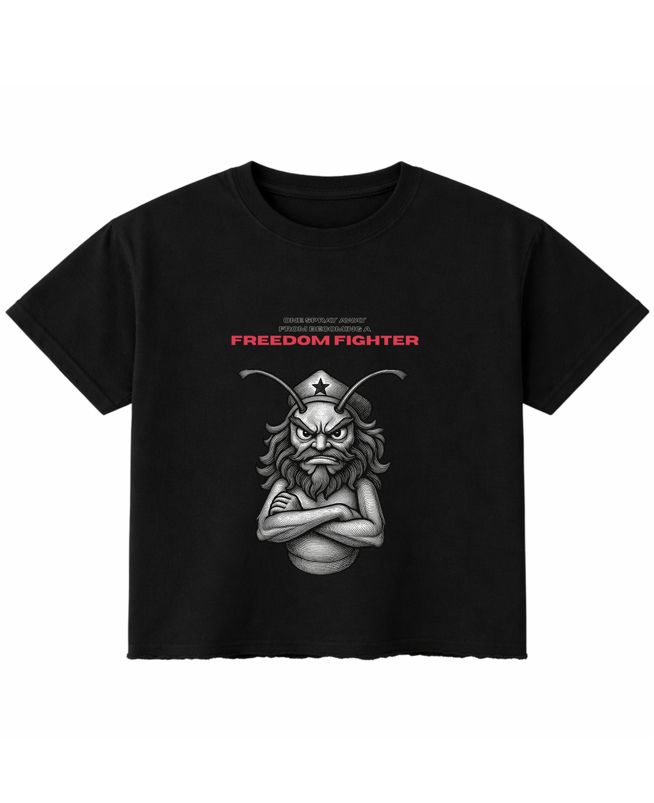 Black Boxy Fit T-shirt Front Design