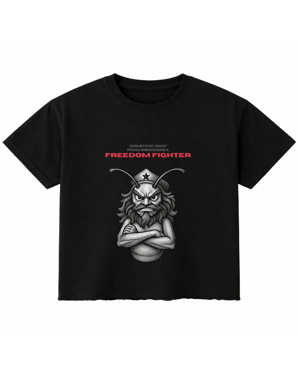 Black Boxy Fit T-shirt Front Design