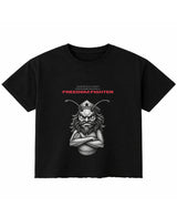 Cockroach Anime - ONE SPRAY AWAY FROM BECOMING A FREEDOM FIGHTER. (Black Boxy Fit T-shirt Front Design)