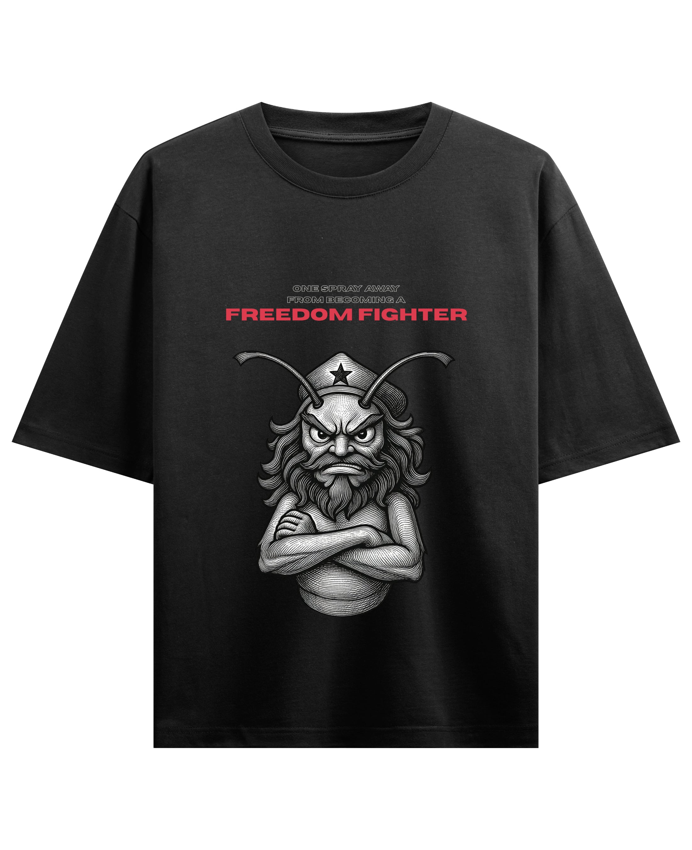 Black Oversized T-shirt Front Design