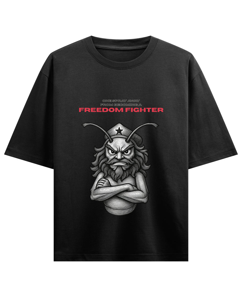 Black Oversized T-shirt Front Design