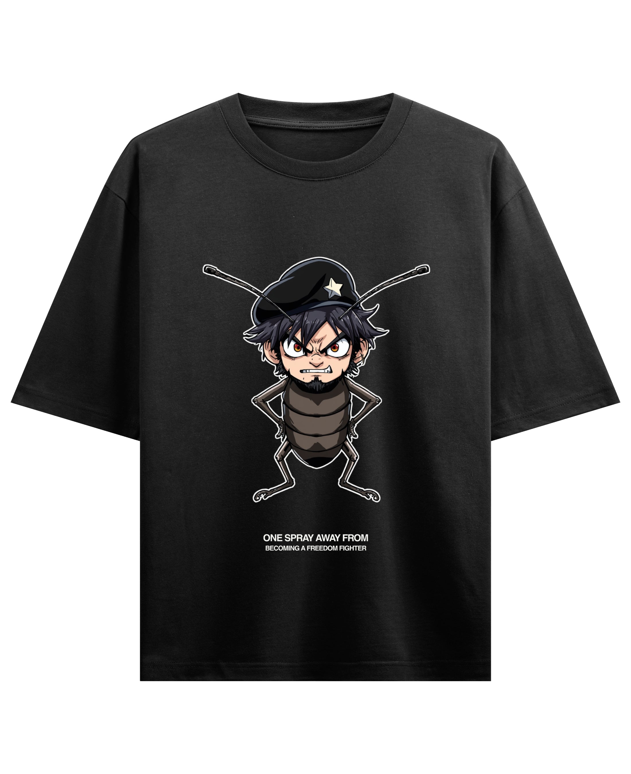 Black Oversized T-shirt Front Design