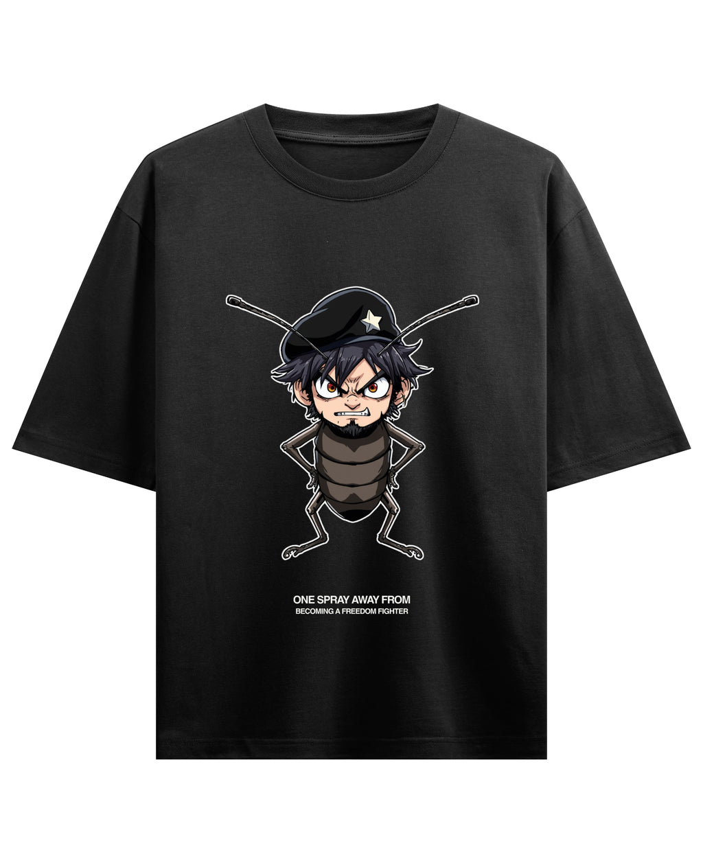 Black Oversized T-shirt Front Design