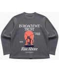Acidwash waffle knit oversized full-sleeve Front Design