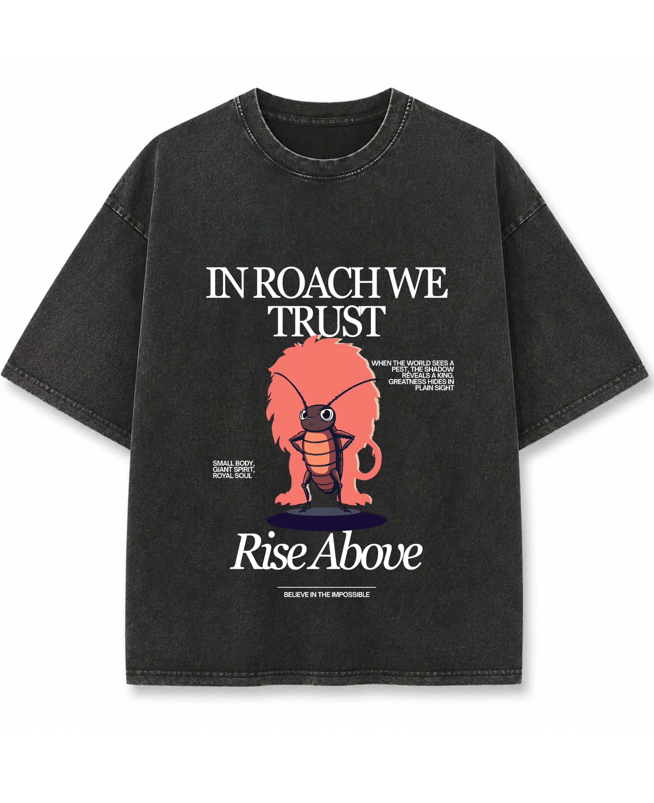 Vintage Fade Wash Oversized T-shirt Front Design