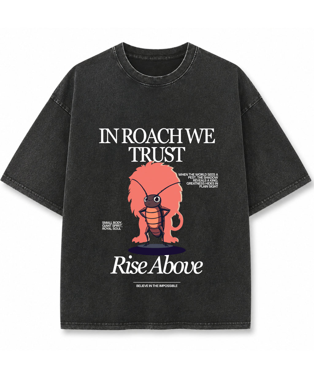 Vintage Fade Wash Oversized T-shirt Front Design