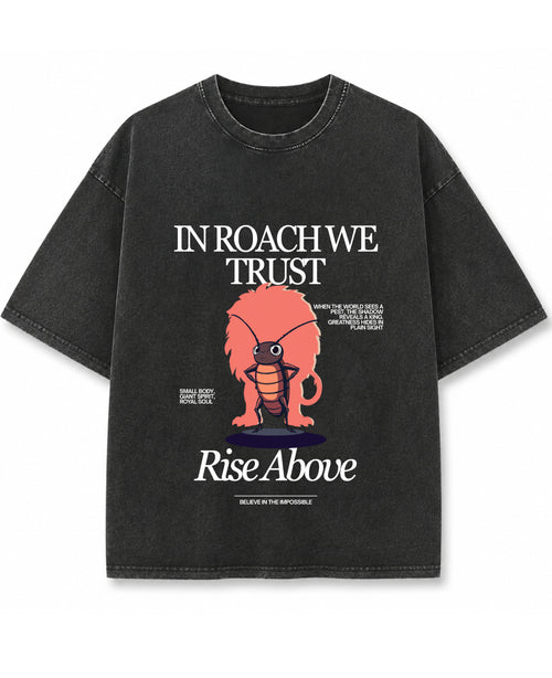 Vintage Fade Wash Oversized T-shirt Front Design