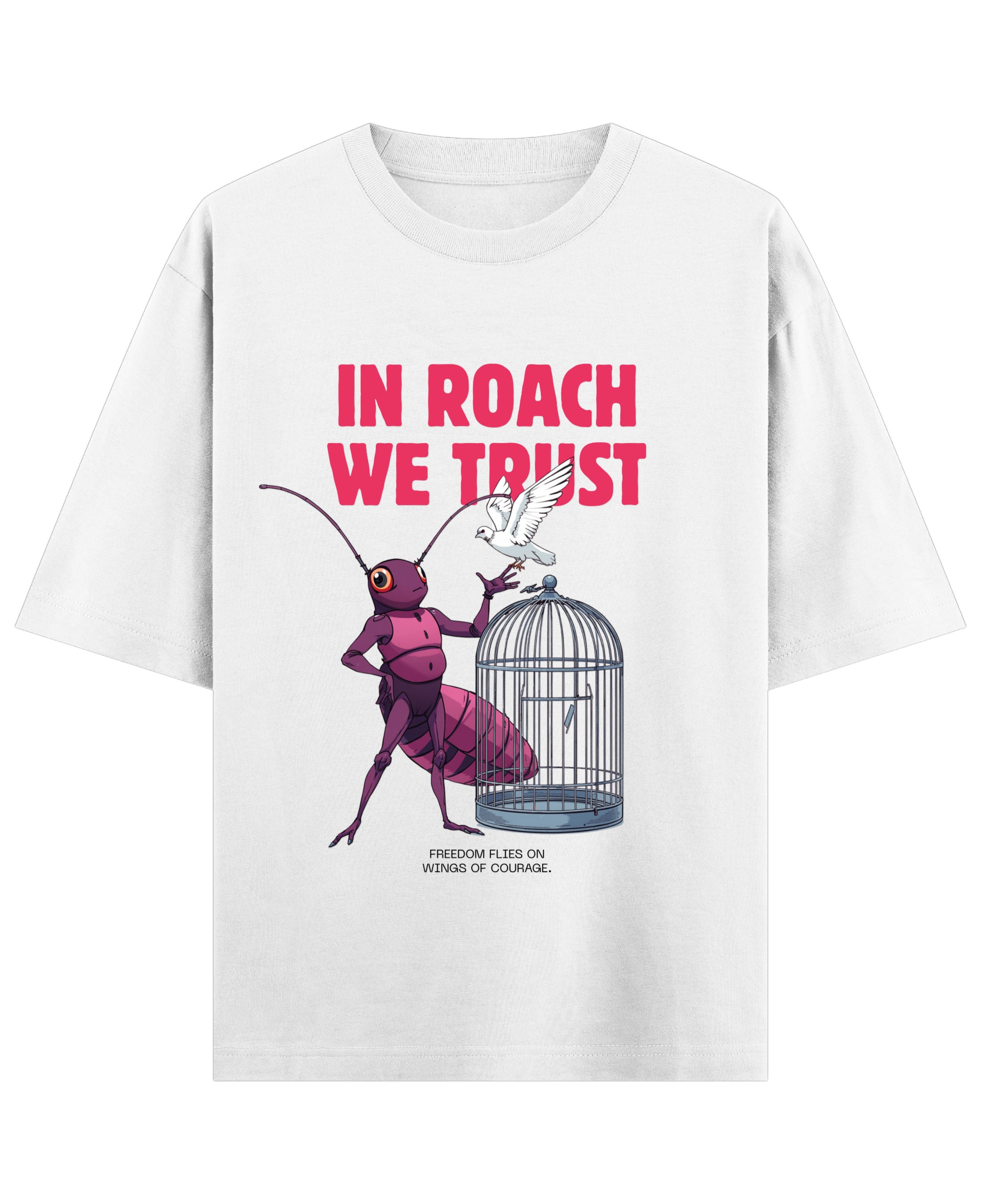 White Oversized T-shirt Front Design