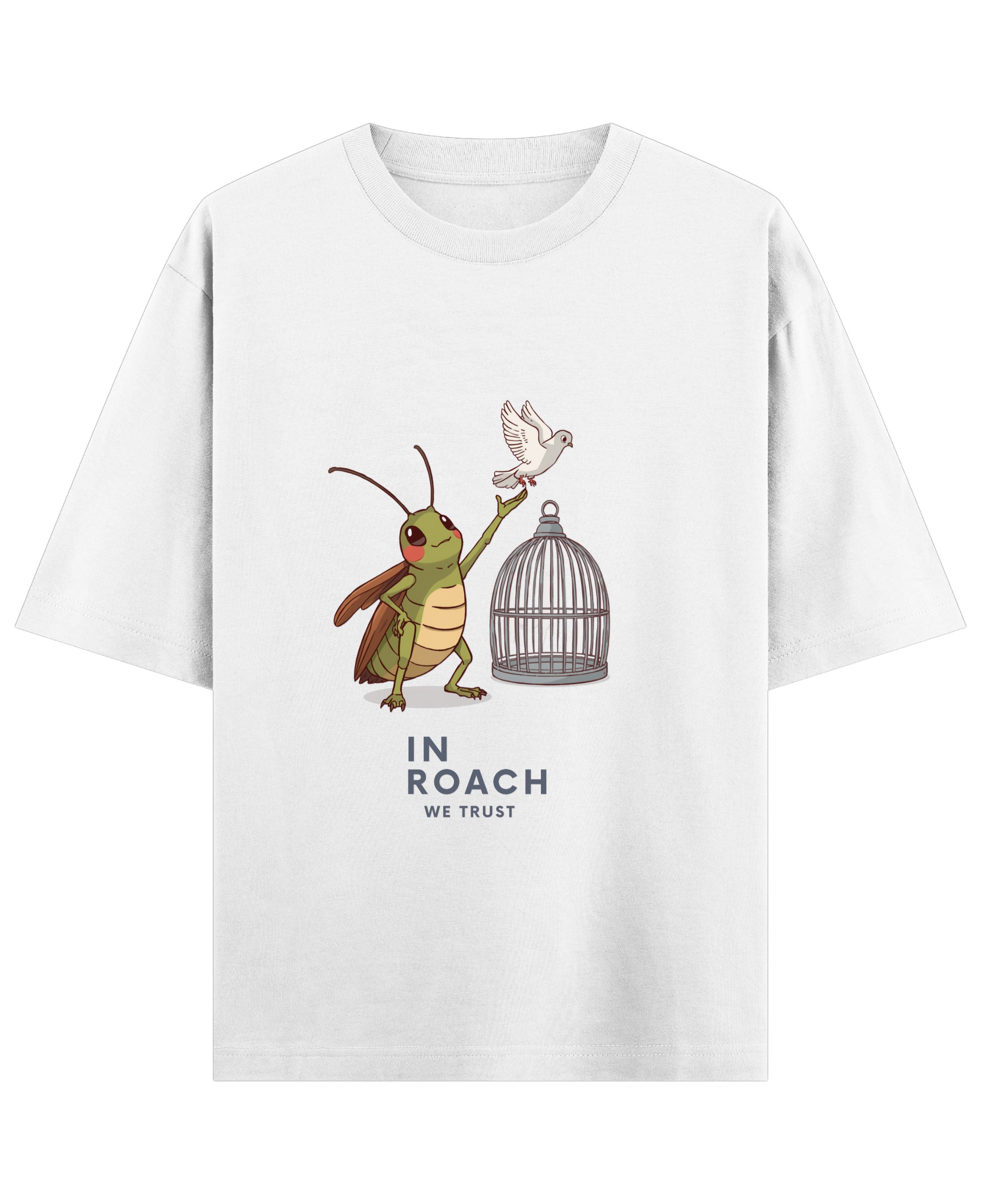 White Oversized T-shirt Front Design