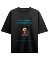 Cockroach Anime - Roaches seek moisture. (Black Oversized T-shirt Front Design)