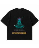 Cockroach Anime - Roaches seek moisture. (Black waffle boxy fit Front Design)